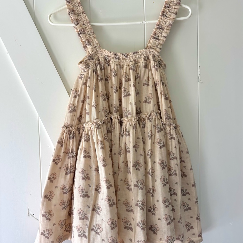 Rylee + Cru Floral Cream Dress